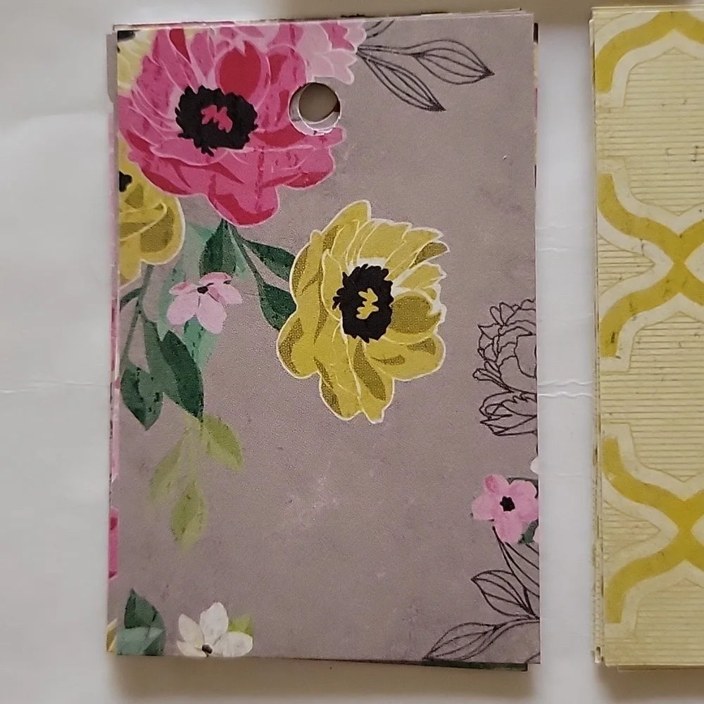 56 Cardstock Hand Cut Multicolored Mixed Print Blank Back Gift Tags